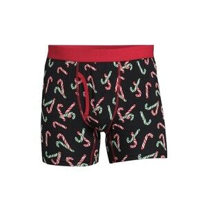 Men's Holiday Time Candy Cane Boxer Briefs Size  X-Large (40-42)